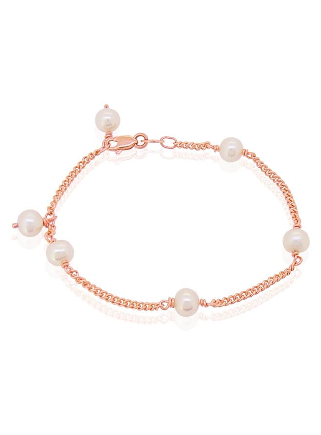 Coco Pearl Bracelet in 9ct Rose Gold