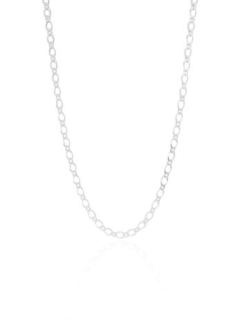 Reagan Small Figaro Necklace Chain in Sterling Silver