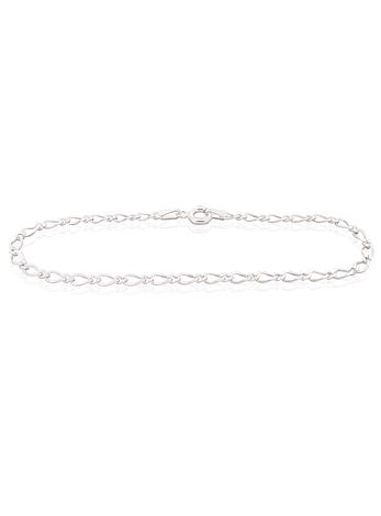 Reagan Curb Figaro Bracelet Chain in Sterling Silver