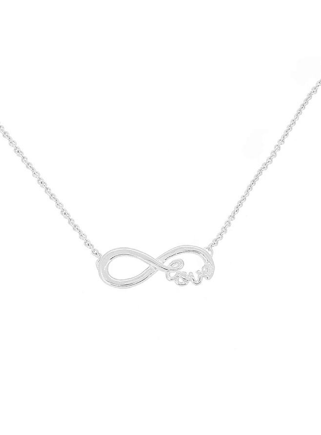 Infinite Love Infinity Charm Necklace in Sterling Silver