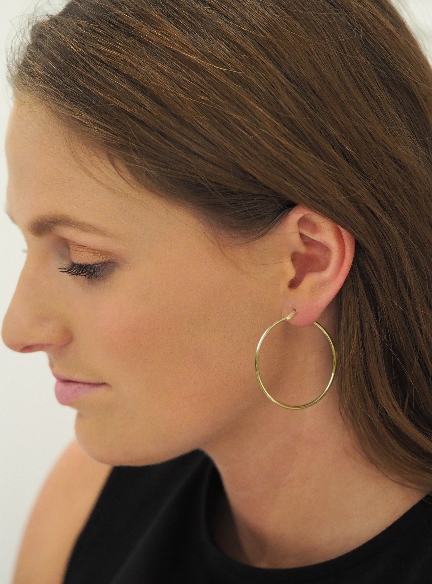 Large Gypsy Hoop Earrings in 9ct Yellow Gold — The Jewel Shop