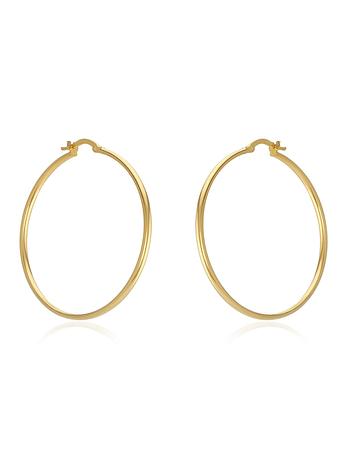 Large Gypsy Hoop Earrings in 9ct Yellow Gold