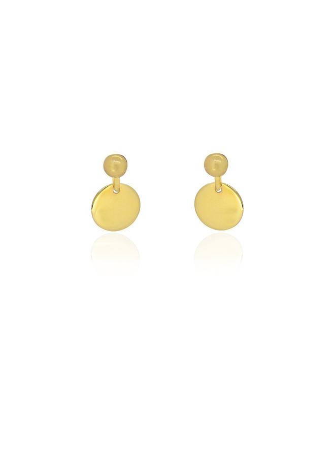 Mini Coin Tag Ball Stud Earrings in 9ct Gold