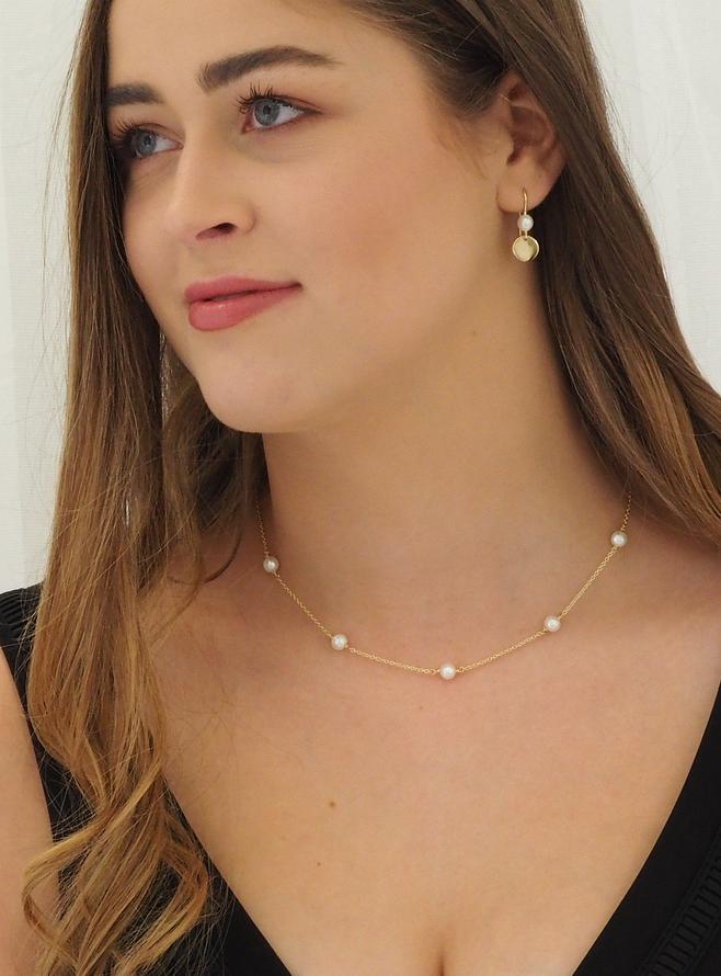 Coco Pearl Yard Necklace in 9ct Gold