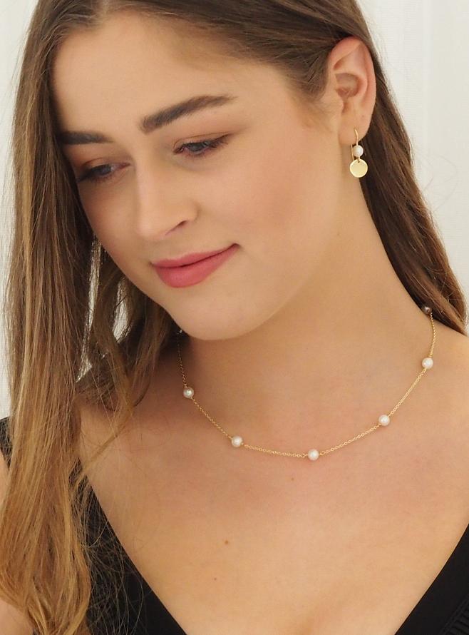 Coco Pearl Yard Necklace in 9ct Gold