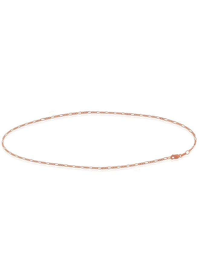Figaro Anklet Chain in 9ct Rose Gold