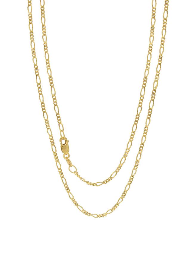 Figaro Anklet Chain in 9ct Gold