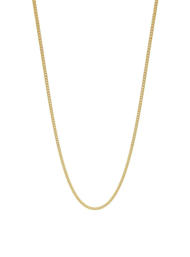 Simple Curb Necklace Chain in 9ct Yellow Gold
