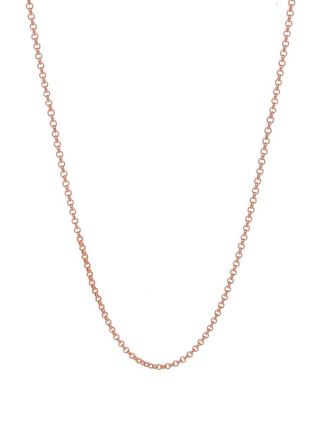 Round Belcher Necklace Chain in 9ct Rose Gold