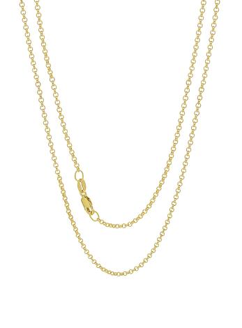 Round Belcher Necklace Chain in 9ct Yellow Gold