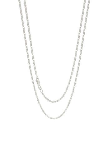 Simple Curb Necklace Chain in 925 Sterling Silver