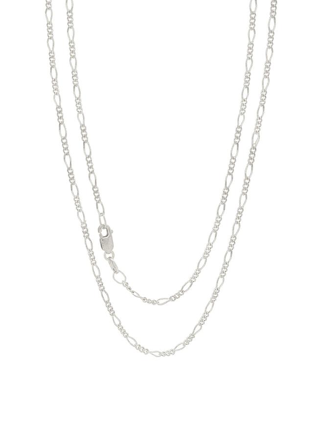 Unisex Figaro Necklace Chain in 925 Sterling Silver