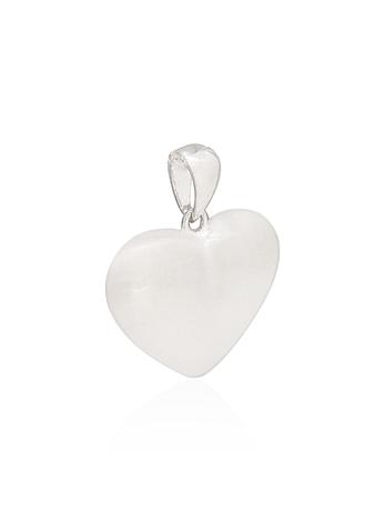 Betty Memorial Puffed Heart Pendant in Sterling Silver