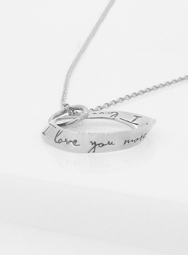 I Love You I Love You More Necklace in Sterling Silver