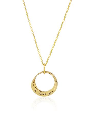 I Love You I Love You More Necklace in 9ct Gold