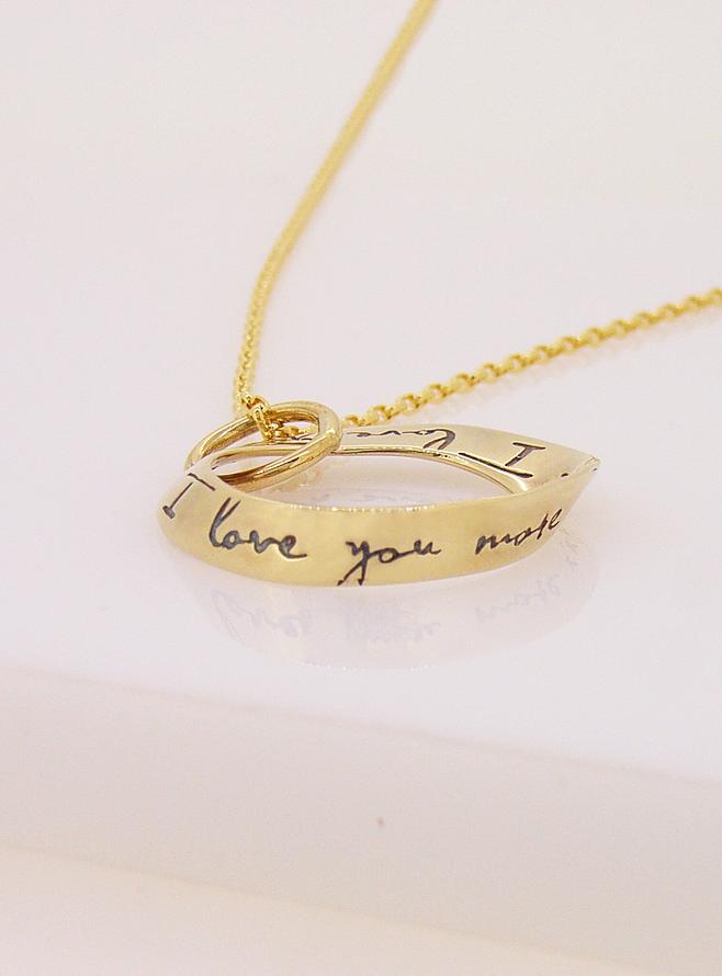 I Love You I Love You More Pendant in 9ct Gold