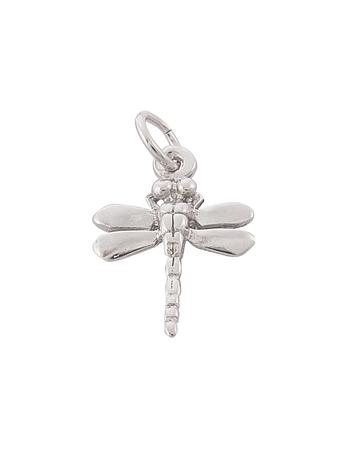 Beautiful Dragonfly Charm in Solid 9ct White Gold