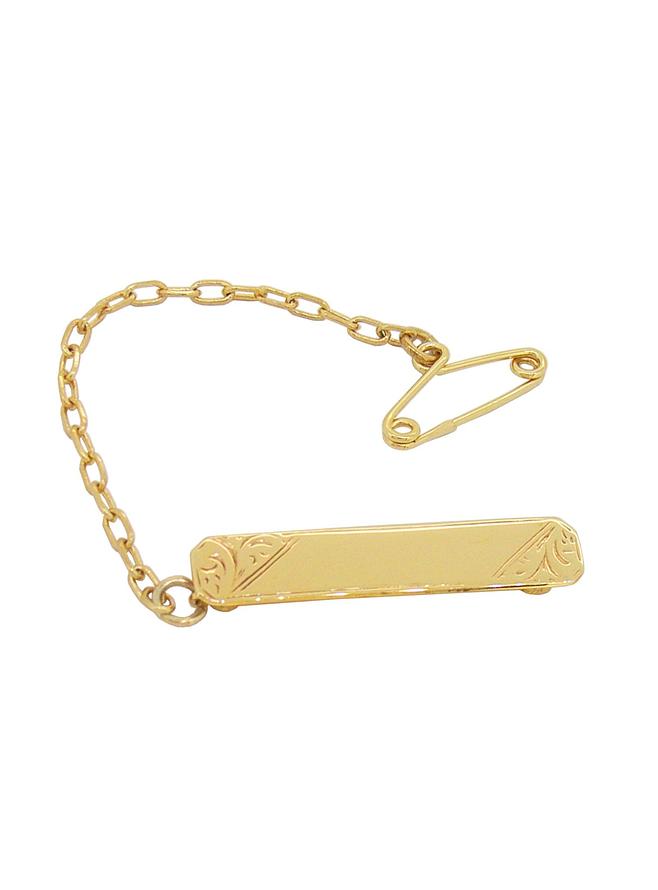 Rectangle Baby Bar Name Brooch in 9ct Gold