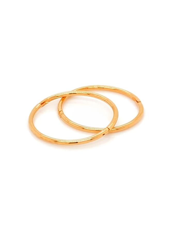 Jumbo Plain Hinged Sleeper Hoop Earrings in 9ct Rose Gold