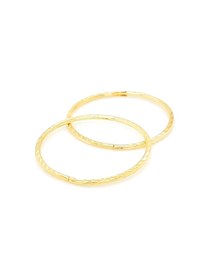 Hinged Twist Jumbo Sleeper Hoop Earrings in 9ct Gold