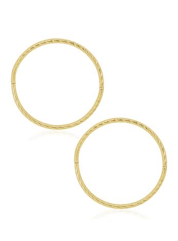 Hinged Twist Jumbo Sleeper Hoop Earrings in 9ct Gold