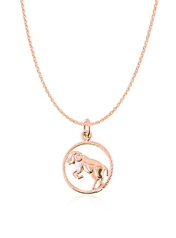 Zodiac Star Sign Charm Necklace in 9ct Rose Gold