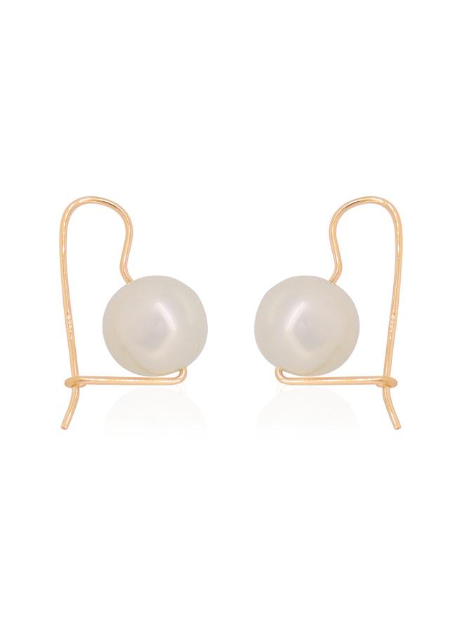 Euroball 12mm Shell Pearl Earrings in 9ct Rose Gold