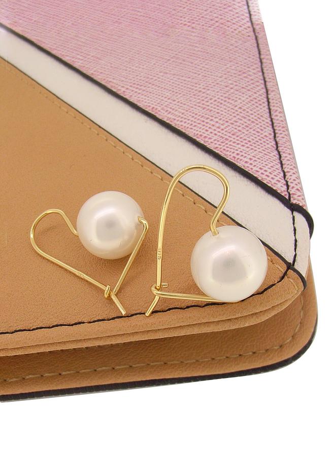 Euroball 12mm Shell Pearl Earrings in 9ct Gold