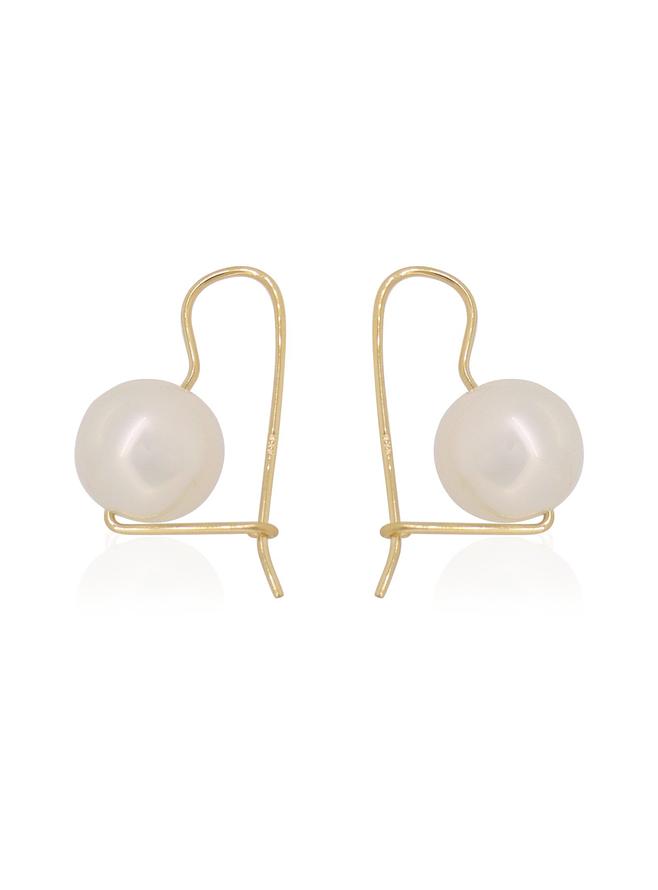 Euroball 12mm Shell Pearl Earrings in 9ct Gold
