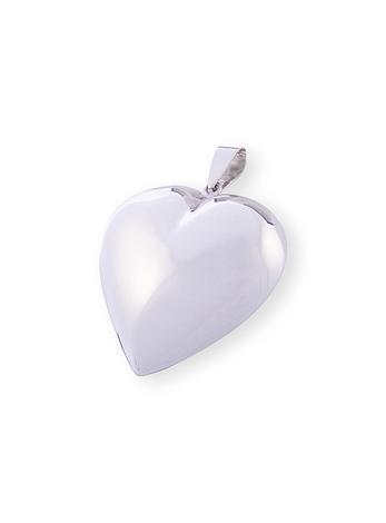 Beautiful 19mm Puffed Heart Pendant in Sterling Silver