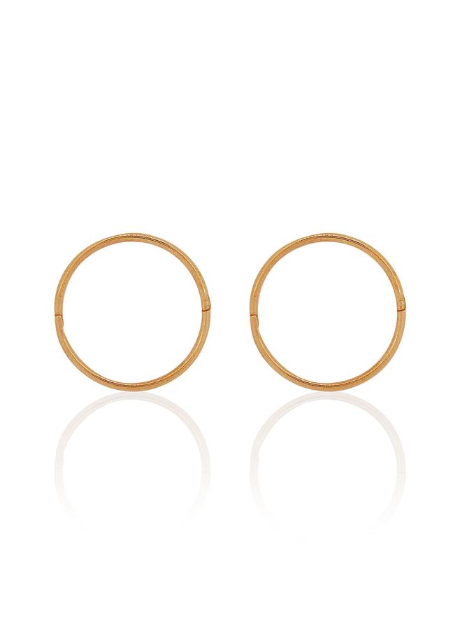X-Large Plain Hinged Sleeper Hoop Earrings in 9ct Rose Gold