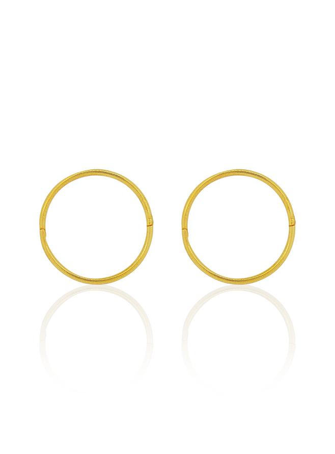 X-Large Plain Hinged Sleeper Hoop Earrings in 22ct Gold