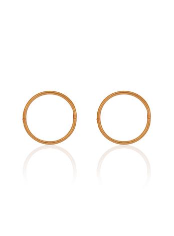 Large Plain Hinged Sleeper Hoop Earrings in 9ct Rose Gold