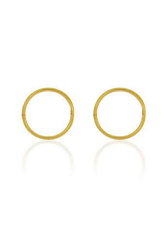 Large Plain Hinged Sleeper Hoop Earrings in 9ct Gold