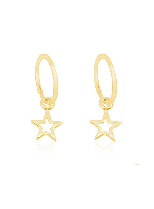Charms on Sleeper Earrings in 9ct Gold
