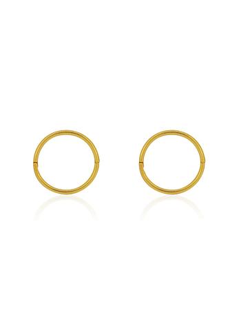 Medium Plain Hinged Sleeper Hoop Earrings in 22ct Gold
