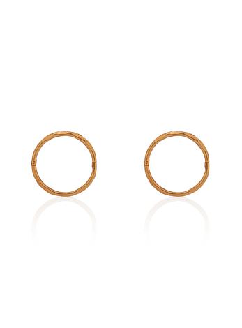 Medium Facet Hinged Sleeper Earrings in 9ct Rose Gold