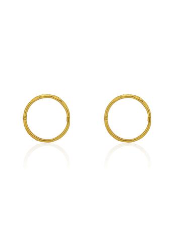 Medium Facet Hinged Sleeper Earrings in 22ct Gold
