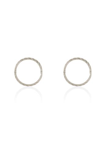 Medium Twist Hinged Sleeper Earrings in Sterling Silver