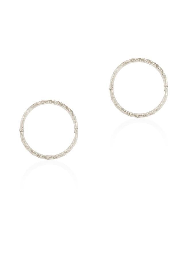 Medium Twist Hinged Sleeper Earrings in Sterling Silver