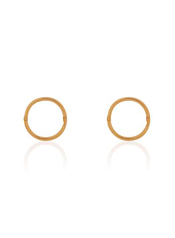 Small Plain Hinged Sleeper Hoop Earrings in 9ct Rose Gold