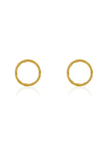 Small Facet Hinged Sleeper Hoop Earrings in 22ct Gold