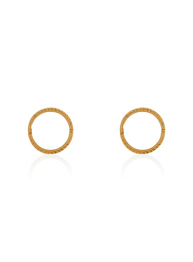 Small Twist Hinged Sleeper Hoop Earrings in 9ct Rose Gold