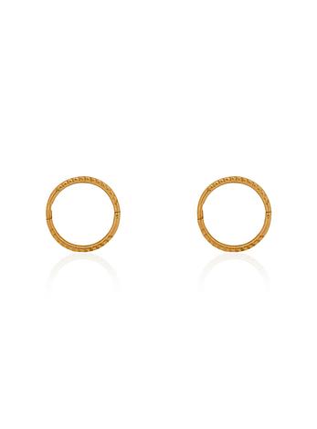 Small Twist Hinged Sleeper Hoop Earrings in 9ct Rose Gold