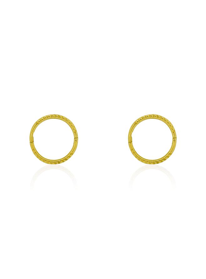 Small Twist Hinged Sleeper Hoop Earrings in 9ct Gold