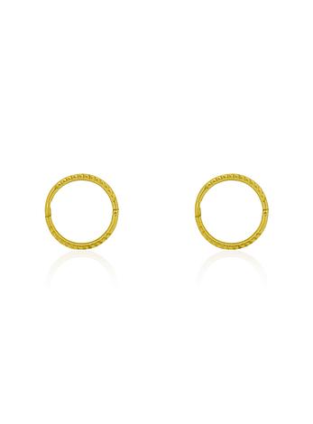 Small Twist Hinged Sleeper Hoop Earrings in 22ct Gold