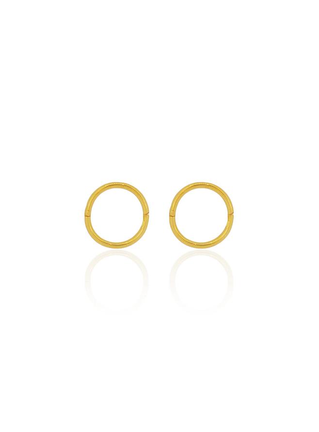 Mini Baby Plain Hinged Sleeper Earrings in 9ct Gold