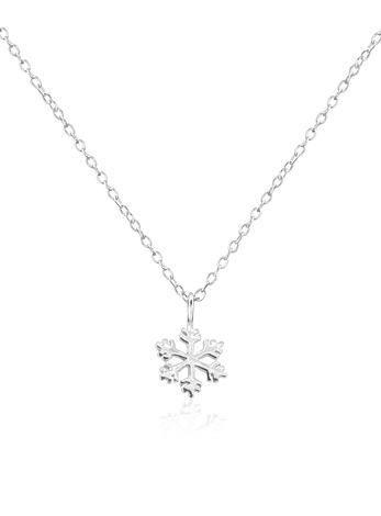 Dakota Snowflake Charm Necklace in Sterling Silver