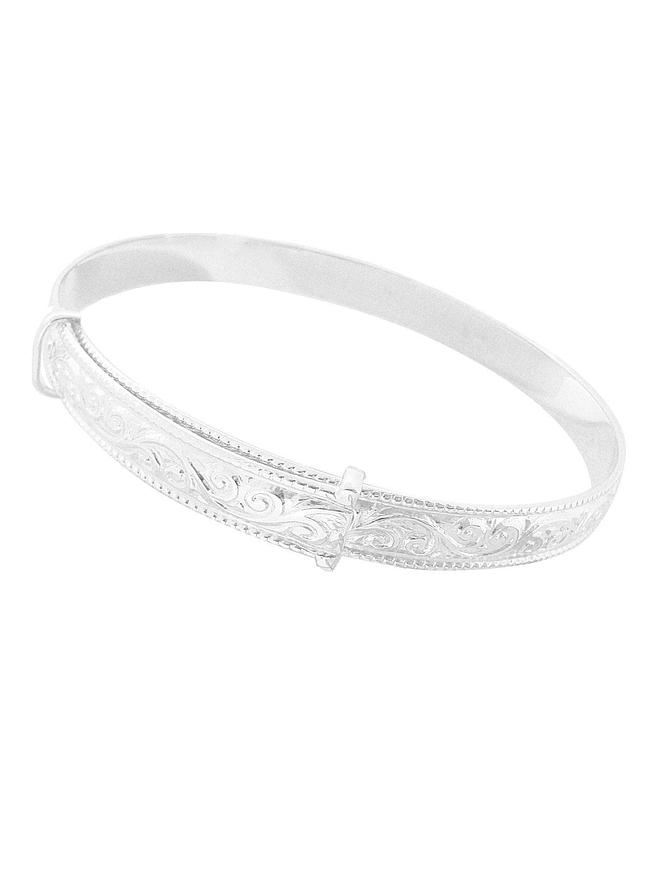 Expanding 5mm Filigree Bangle in Sterling Silver