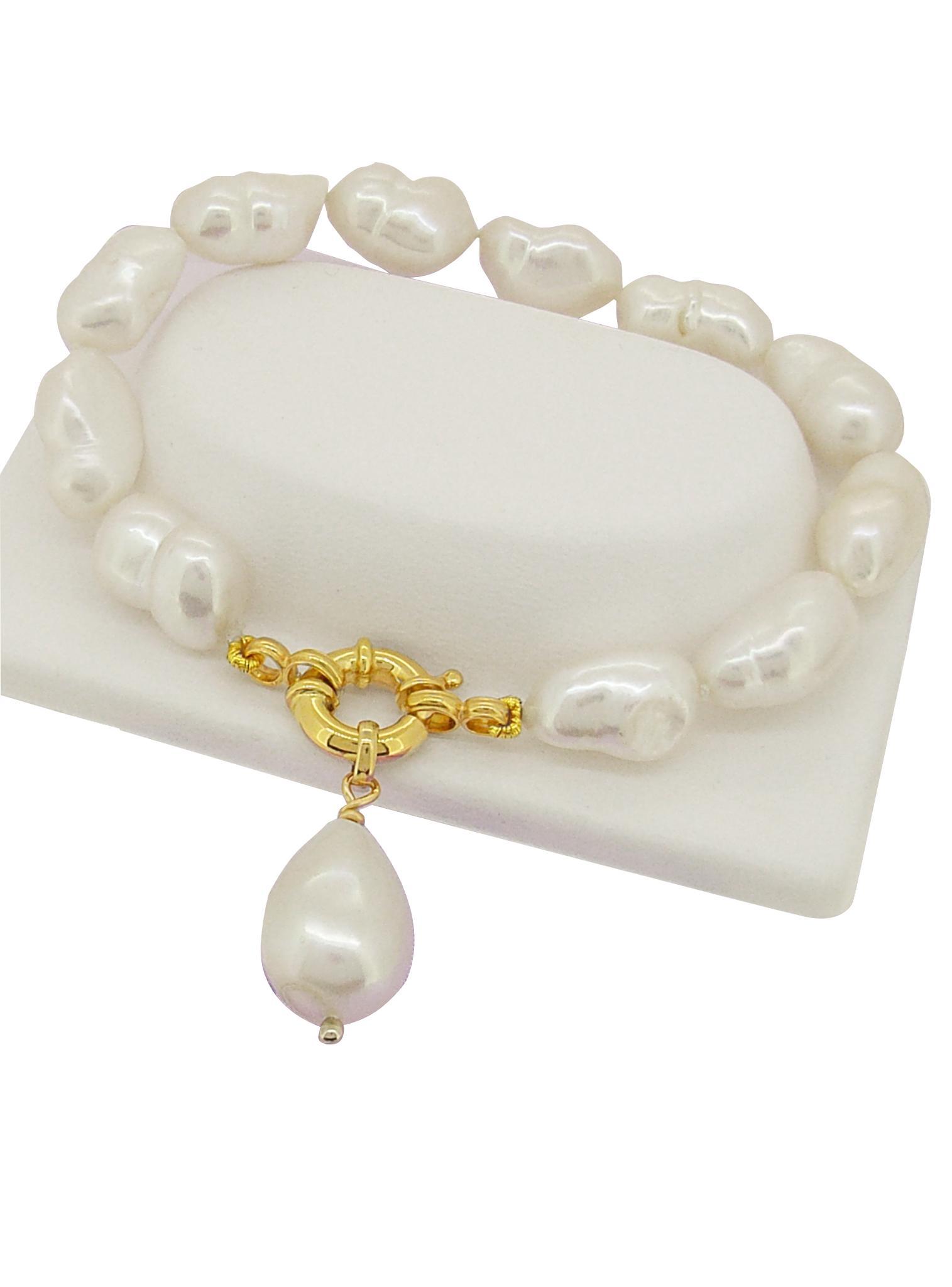 Buy Big Pearl Bracelet With Freshwater Pearls Natural Pearl Online in India   Etsy